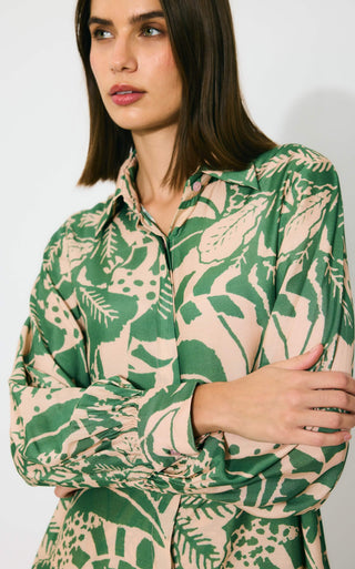 Peach and green shirt and pants