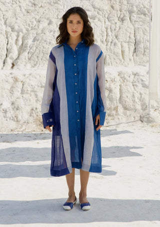The Loom Art-Salted Sea Shirt Dress-INDIASPOPUP.COM