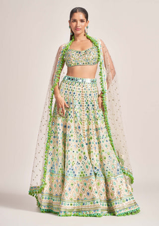 Gopi Vaid-Ivory Avantika Georgette Lehenga Set-INDIASPOPUP.COM