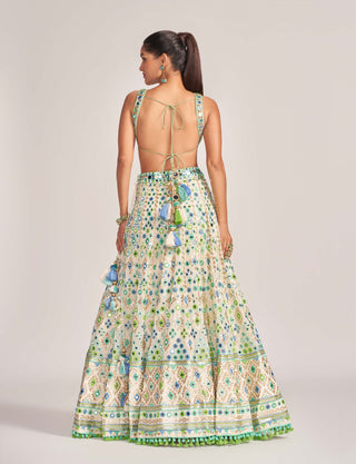 Gopi Vaid-Ivory Avantika Georgette Lehenga Set-INDIASPOPUP.COM