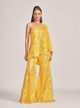 Rococo By Raghvi-Ambre Yellow Sharara And Top-INDIASPOPUP.COM