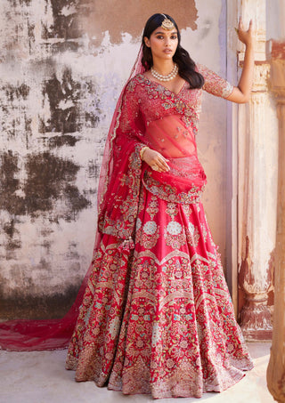 Dolly J-Thalia Red Bridal Lehenga Set-INDIASPOPUP.COM