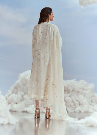 Nachiket Barve-Ivory Babylon Kalidar Kurta Set-INDIASPOPUP.COM