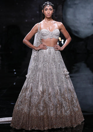 Dolly J-Pandora Dusty Ivory Bridal Lehenga Set-INDIASPOPUP.COM