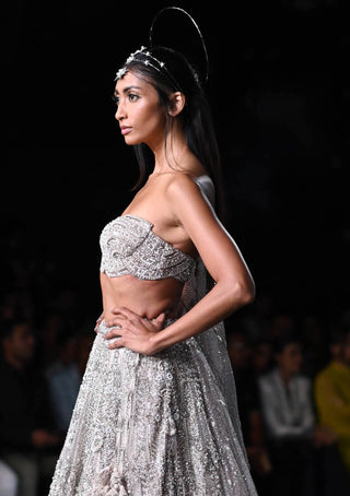 Dolly J-Pandora Dusty Ivory Bridal Lehenga Set-INDIASPOPUP.COM