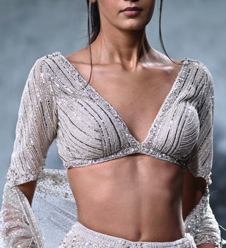 Dolly J-Larisa Dusty Ivory Lehenga Set-INDIASPOPUP.COM
