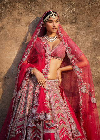 Dolly J-Lysandra Red Bridal Lehenga Set-INDIASPOPUP.COM