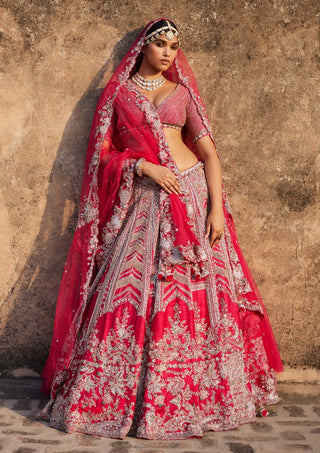 Dolly J-Lysandra Red Bridal Lehenga Set-INDIASPOPUP.COM