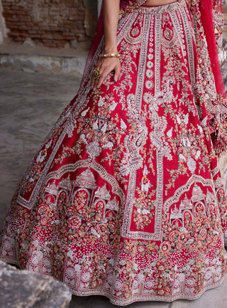 Dolly J-Eleni Maroon Bridal Lehenga Set-INDIASPOPUP.COM