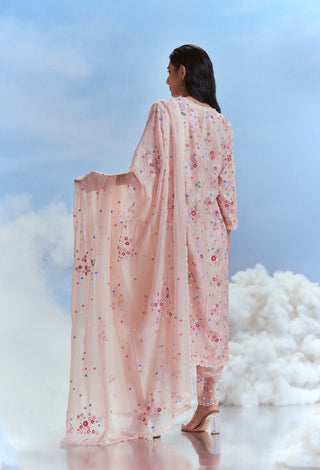Nachiket Barve-Blush Izmir Straight Cut Kurta Set-INDIASPOPUP.COM