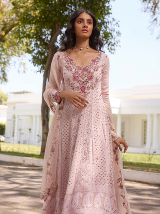 Ariyana Pink Kurta And Sharara Set by Dolly J, available on Indiaspopup.com