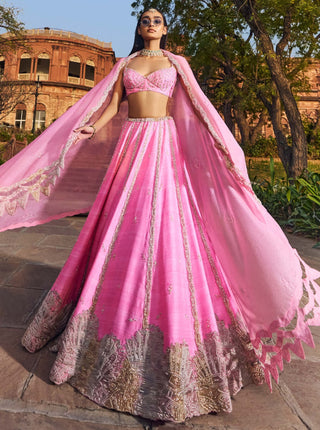 Ekiya Love Hot Pink Lehenga Set by Dolly J available on Indiaspopup.com