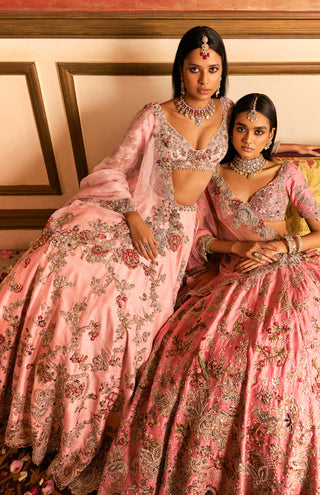 Dolly J-Adara Pink Bridal Lehenga Set-INDIASPOPUP.COM