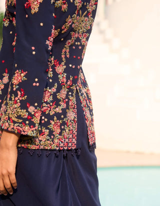 Dolly J Velora Blue Jacket And Skirt Set available on indiaspopup