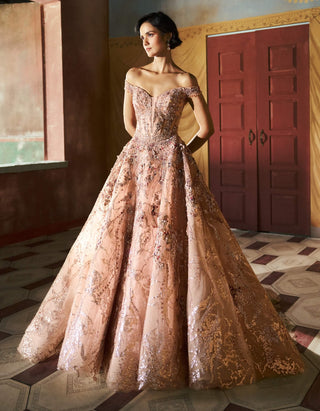 Petal pink roseinne ball gown