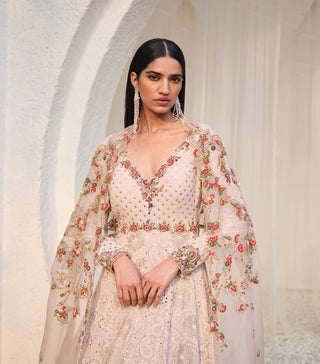 Dolly J Idara Ivory Anarkali Set available on indiaspopup