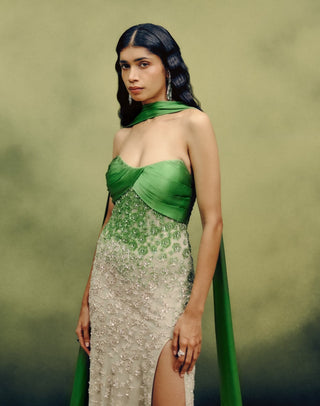 Slyvan verdant green muse gown