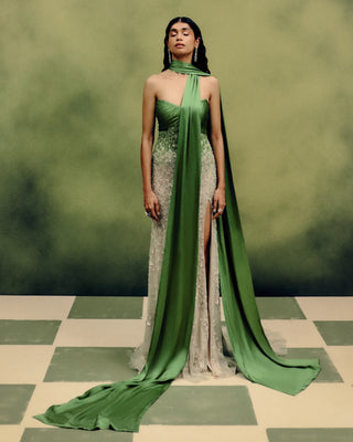 Slyvan verdant green muse gown