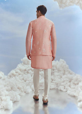 Nachiket Barve Men-Salmon Mehtab Bundi Set-INDIASPOPUP.COM