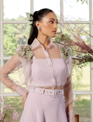 Marina Pink Shirt And Skirt Set by Parul And Preyanka available on Indiaspopup.com