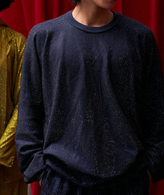 Itrh Men-Navy Nebula Crystal Pant Set-INDIASPOPUP.COM