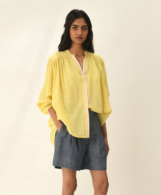 Sabinii yellow smocking shirt