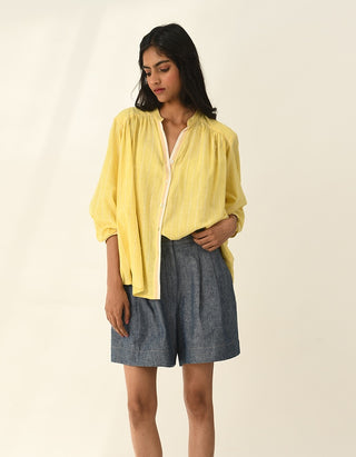 Sabinii yellow smocking shirt