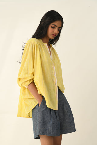 Sabinii yellow smocking shirt