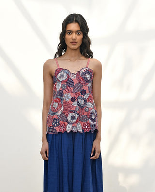 Pink Applique Rose Top by Payal Pratap available on Indiaspopup.com