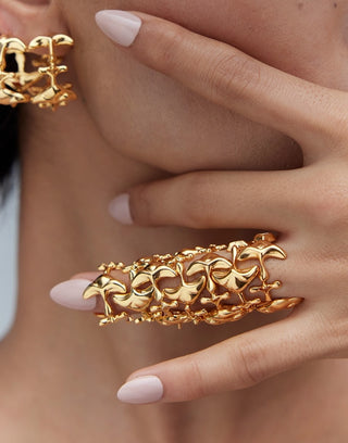 Outhouse Gold Shroom Ring available on indiaspopup