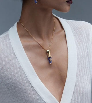 Outhouse Gold Lazuli Sculpt Pendant available on indiaspopup