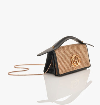 Outhouse Black Jute Furbie Grande Bag available on indiaspopup