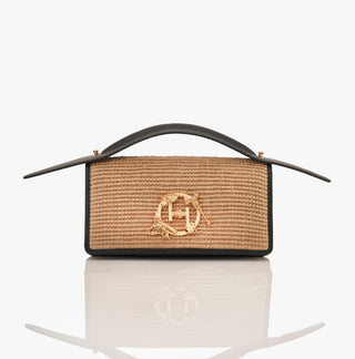 Outhouse Black Jute Furbie Grande Bag available on indiaspopup