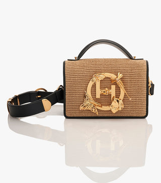 Outhouse Black Jute Midi Disco Bag available on indiaspopup
