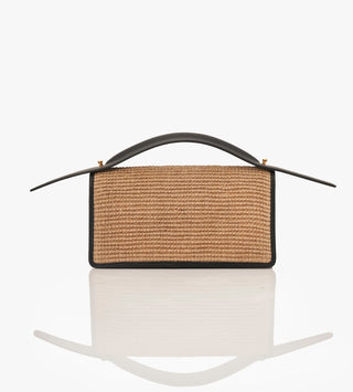 Outhouse Black Jute Furbie Grande Bag available on indiaspopup