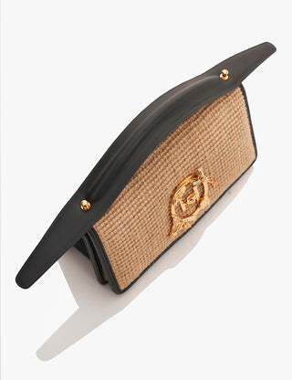 Outhouse Black Jute Furbie Grande Bag available on indiaspopup