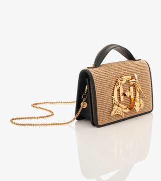 Outhouse Black Jute Midi Disco Bag available on indiaspopup