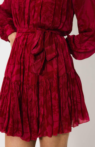 Hot pink and red short dress