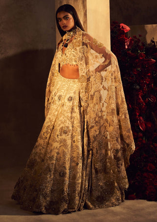 Golden Dori Lehenga Set by Varun Bahl available on Indiaspopup.com