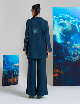 Pearls navy blue shirt and pants