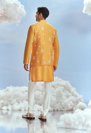 Nachiket Barve Men-Mango Mehtab Bagh Jaal Bundi Set-INDIASPOPUP.COM