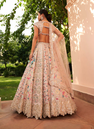 Osaa By Adarsh-Dusty Lavender Embroidered Lehenga Set-INDIASPOPUP.COM