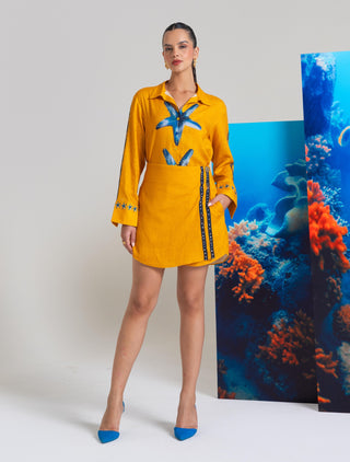 Mustard kiri shirt and skort