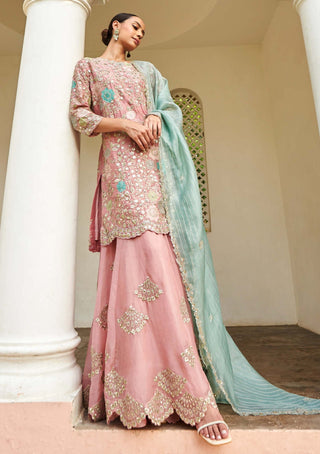 Osaa By Adarsh-Soft Berry Sharara Set-INDIASPOPUP.COM