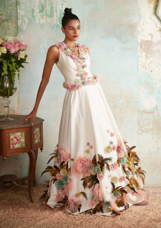 Varun Bahl-Classic Ivory Lehenga Gilet Set-INDIASPOPUP.COM