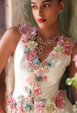 Varun Bahl-Classic Ivory Lehenga Gilet Set-INDIASPOPUP.COM