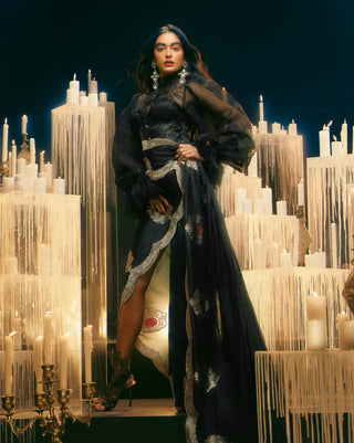 Ekaya Black Marry Me Sari available on indiaspopup