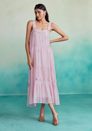 The Right Cut-Orchid Pink Blossom Dress-INDIASPOPUP.COM