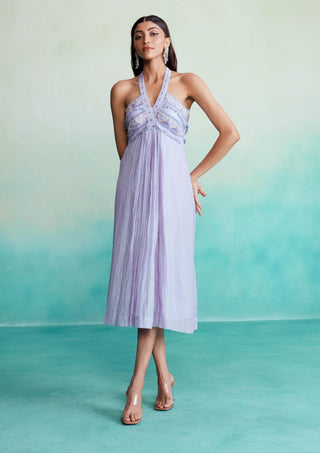 The Right Cut-Ultraviolet Halter Dress-INDIASPOPUP.COM