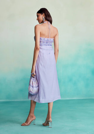 The Right Cut-Ultraviolet Halter Dress-INDIASPOPUP.COM